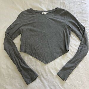 Gray Long Sleeve Women's Top